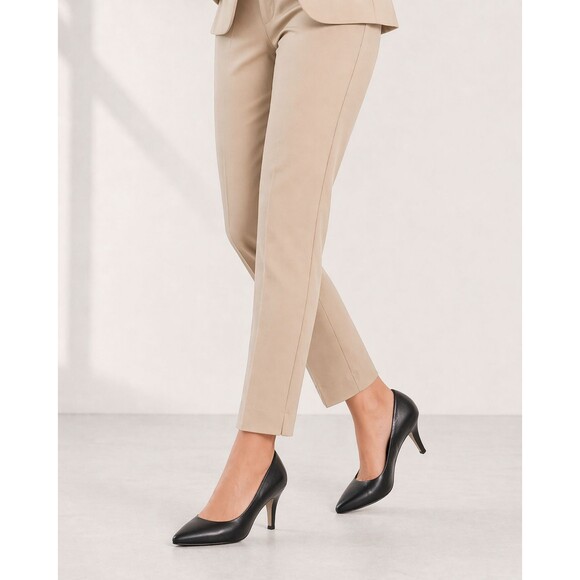 Aldo Shoes - ALDO Women’s Black Leather Pointed Toe Stiletto Pumps Heels